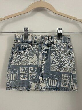 NWOT Disney Mickey Mouse Graphic Art Jean Skirt Sz 2T